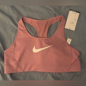Nike Women's Pink Dri-FIT Sports Bra - Size Large